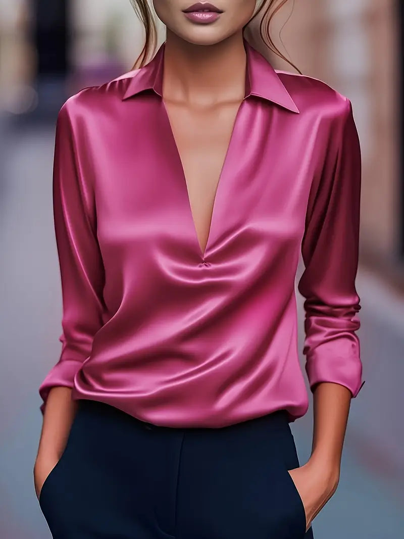 Eliane | Premium V-Neck Blouse for Women
