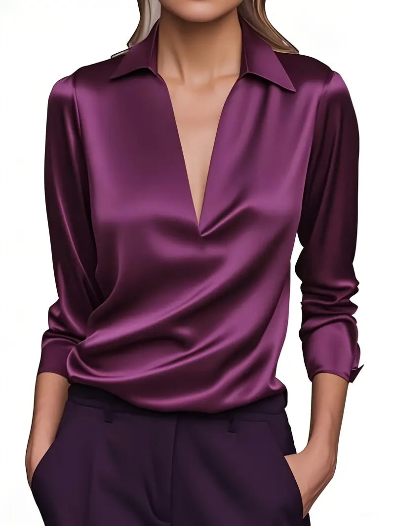Eliane | Premium V-Neck Blouse for Women