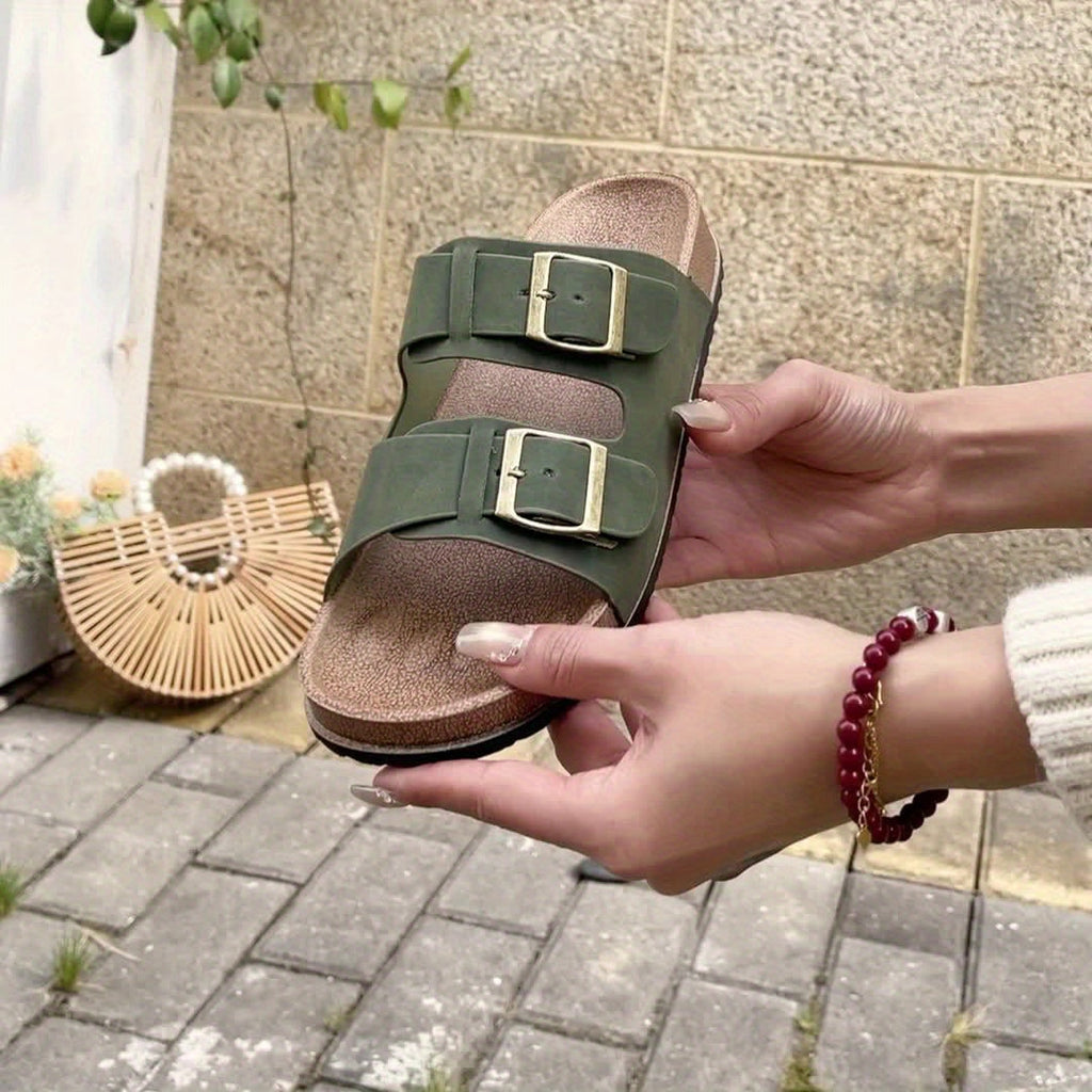 Isla | Metallic Buckle Ballet Flats