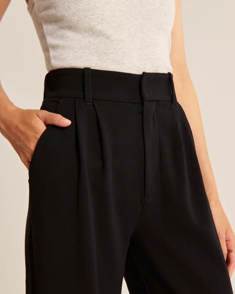 Theodora | Linen Wide-Leg Trousers for Women