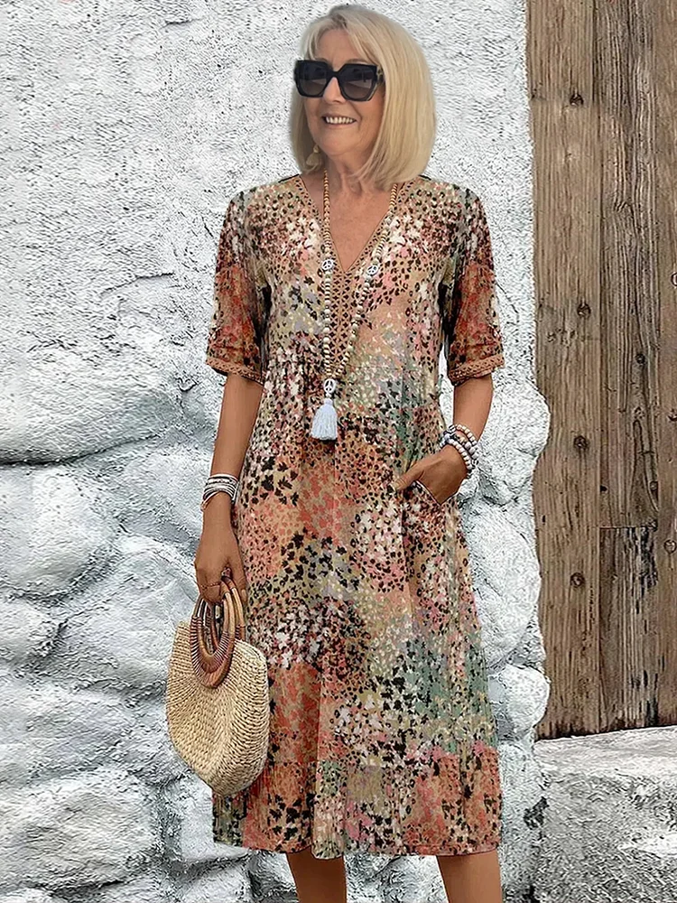 Élise | Floral Midi Dress
