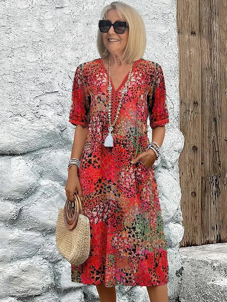 Élise | Floral Midi Dress
