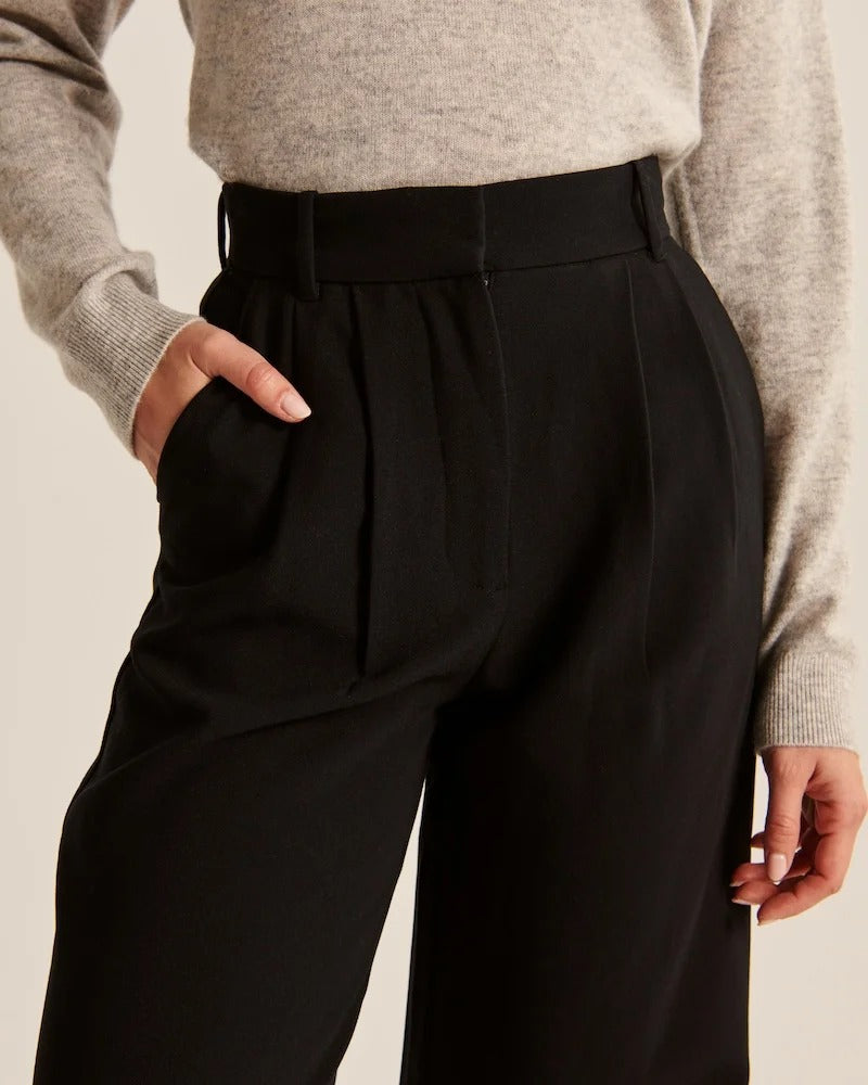 Theodora | Linen Wide-Leg Trousers for Women