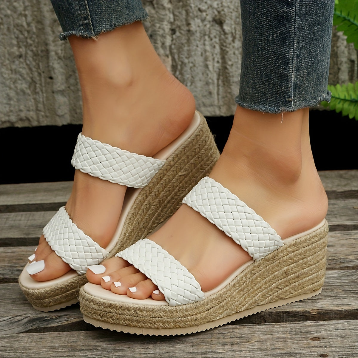 Ivy | Platform Wedge Slippers