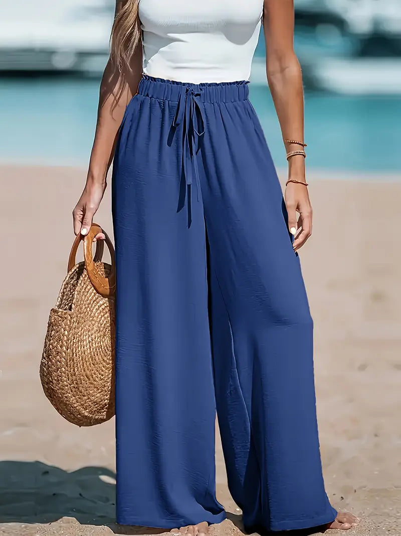 Severine | Linen High-Waisted Trousers for Women