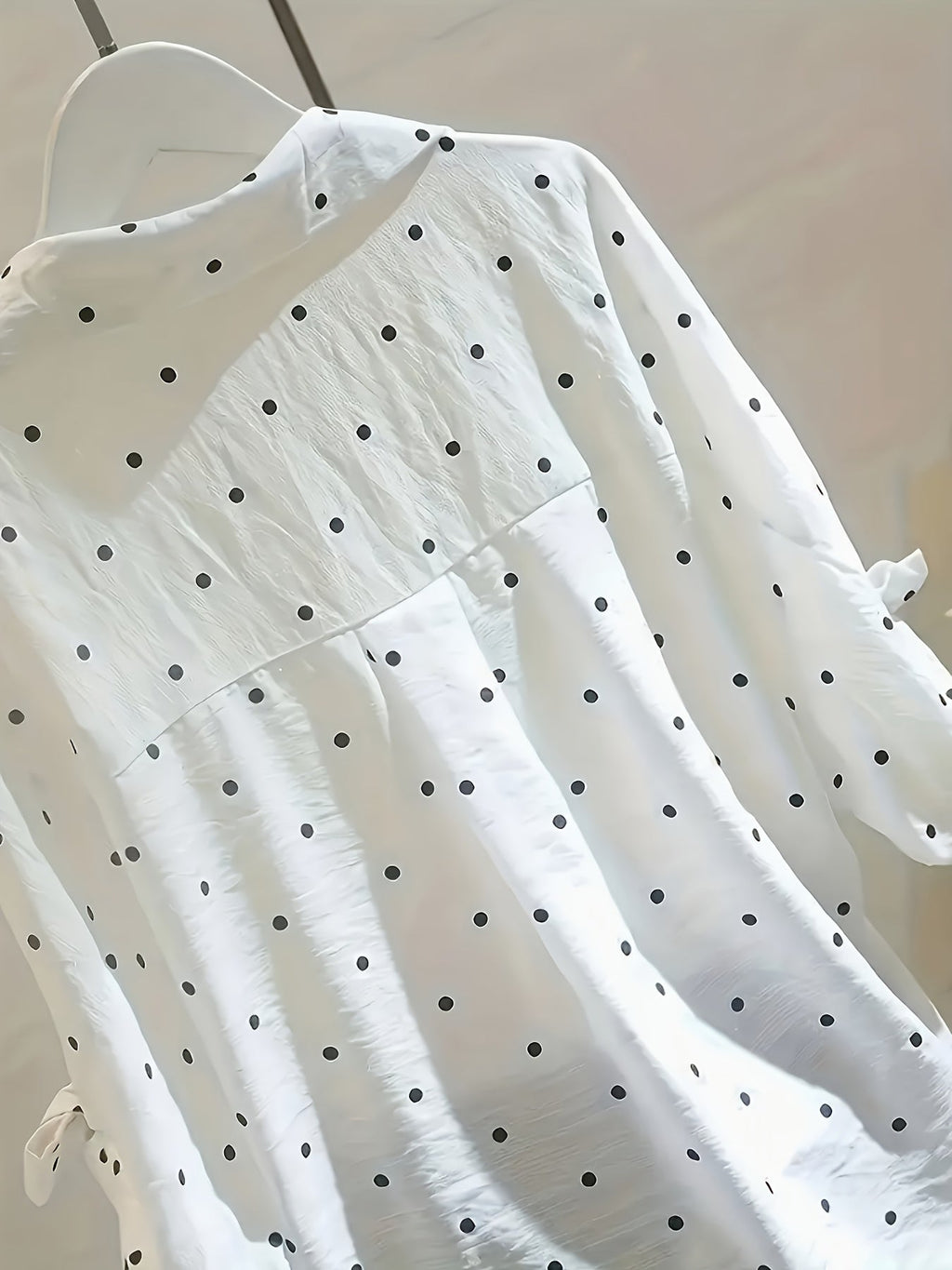 Vivian | Elegant Polka Dot Button Blouse for Women