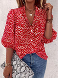 Madison | Polka Dot Button Blouse for Women