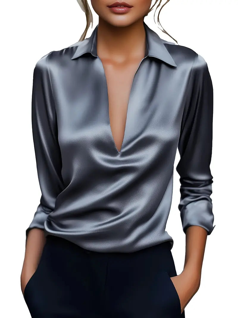 Eliane | Premium V-Neck Blouse for Women