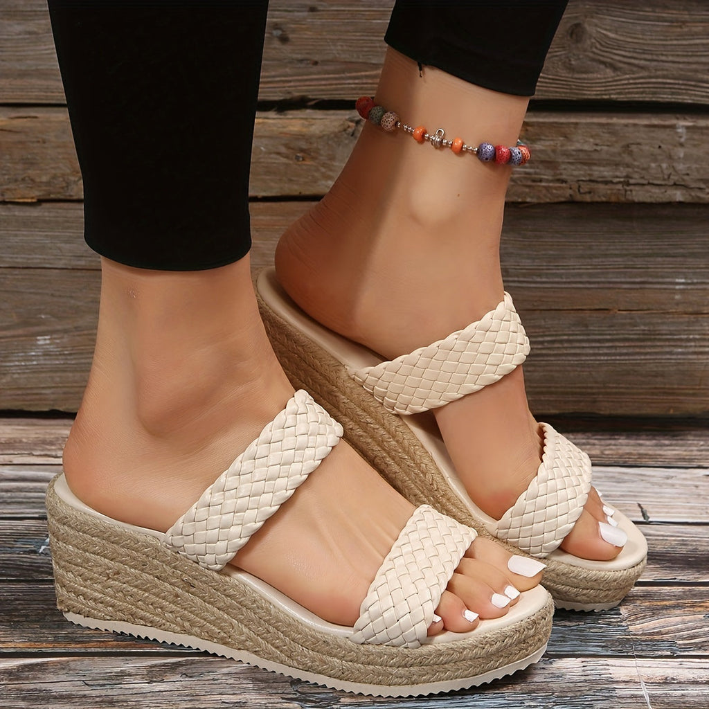 Ivy | Platform Wedge Slippers