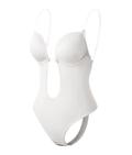 Esme | Backless Plunge Shaping Bodysuit with Clear Straps