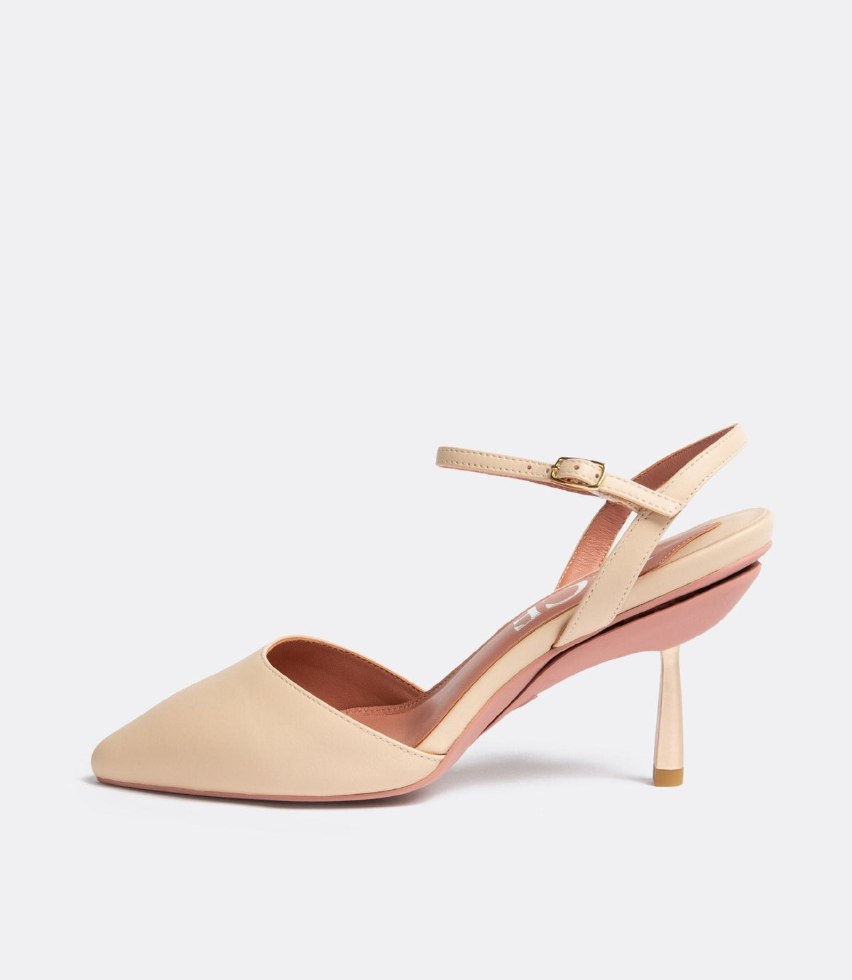 Silvia | Beige Block Heel Pumps
