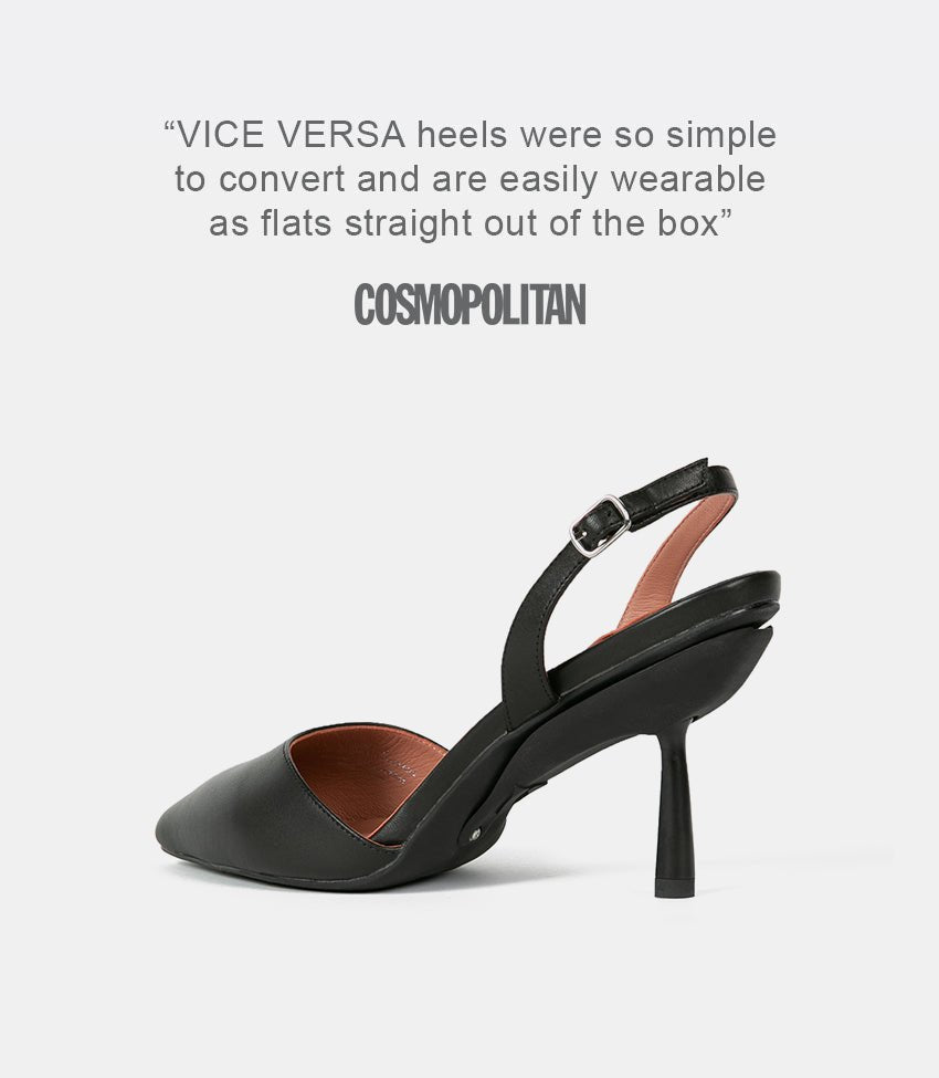 Adriana | Everyday Block Heel in Black Leather