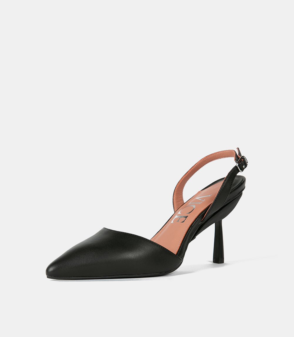 Adriana | Everyday Block Heel in Black Leather