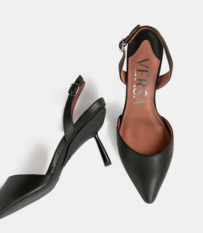 Adriana | Everyday Block Heel in Black Leather