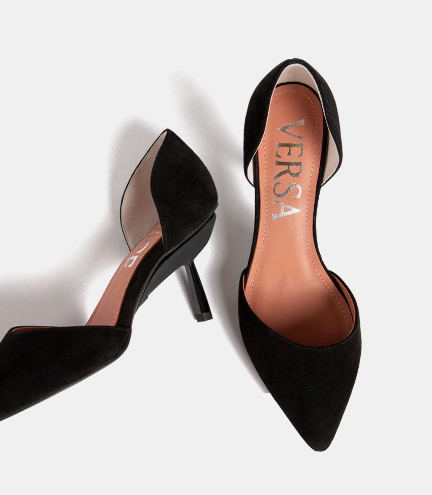 Oriana | Classic Black Block Heel Pumps
