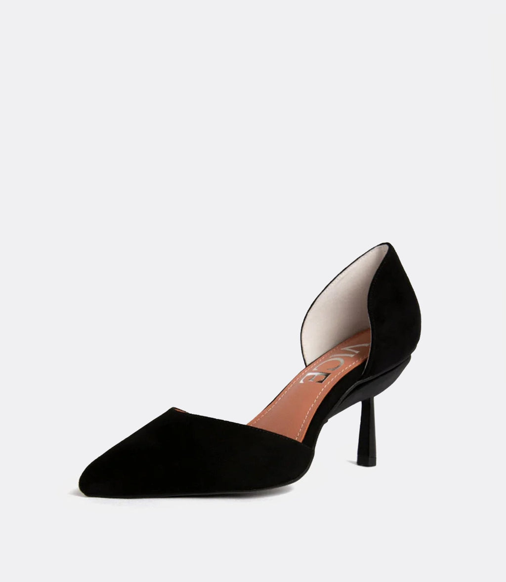 Oriana | Classic Black Block Heel Pumps