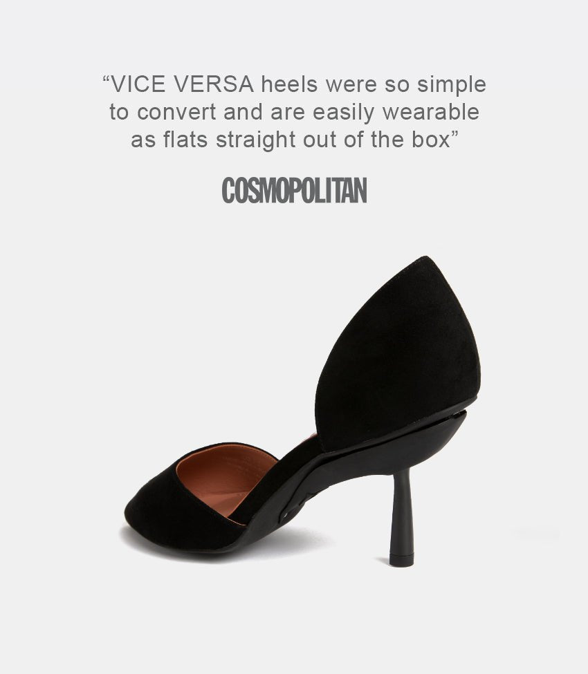 Oriana | Classic Black Block Heel Pumps
