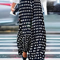 Sabine | Plus Size Polka Dot Wide-Leg Trousers for Women