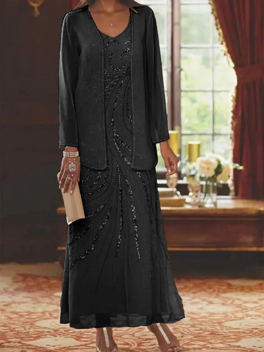 Victoria | Elegant Coat & Skirt Two-Piece Set