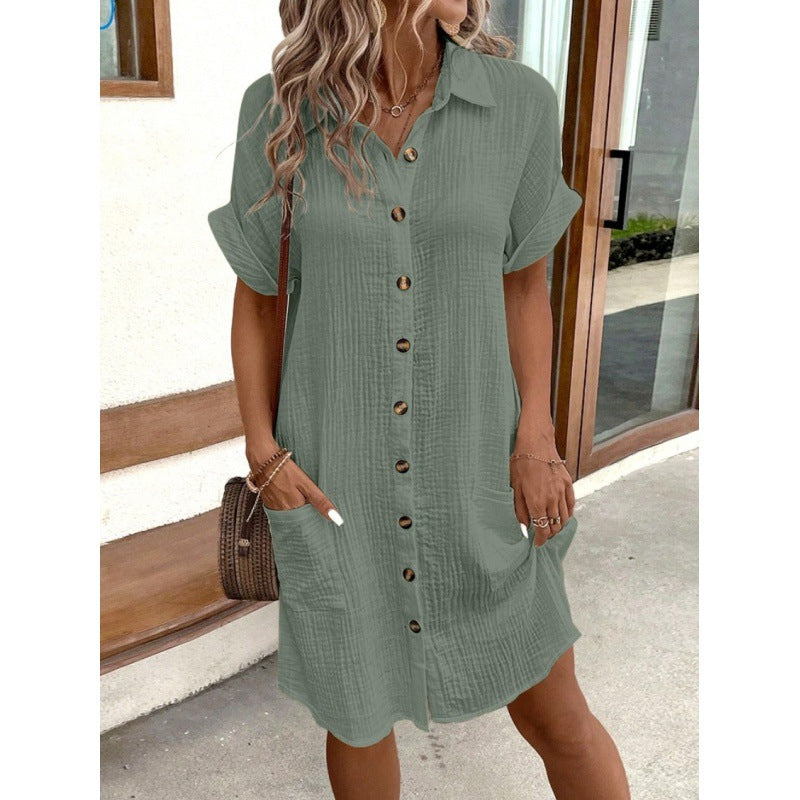Emilia | Linen Shirt Dress