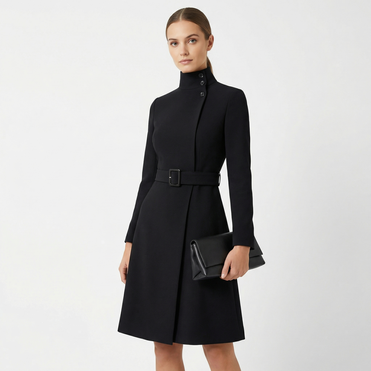 Genevieve | Elegant Belted Midi Dress