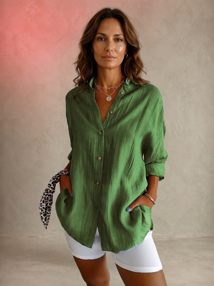 Lily - Elegant Pleated Blouse