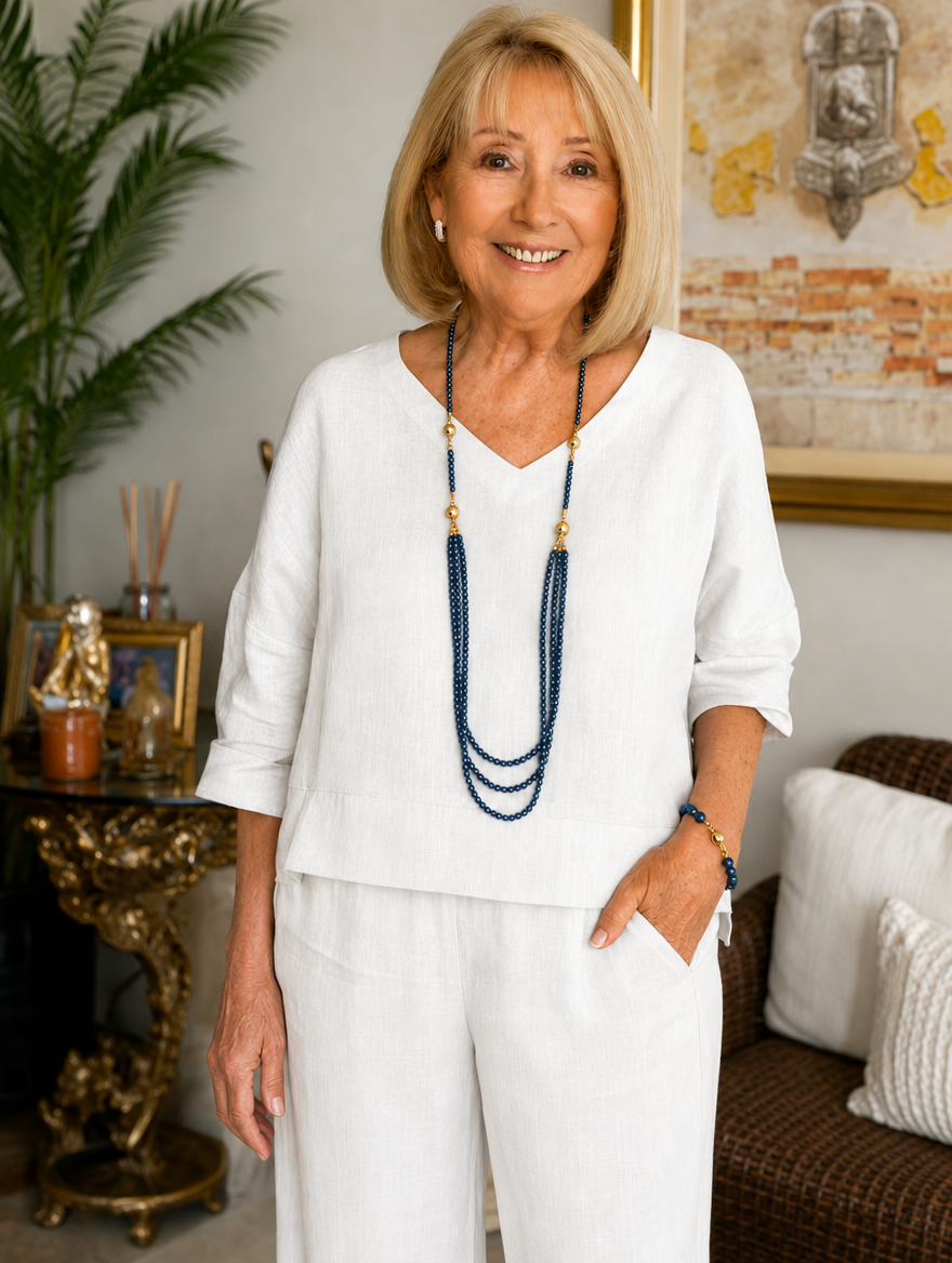 Filomena | Cotton-Linen Blouse for Women