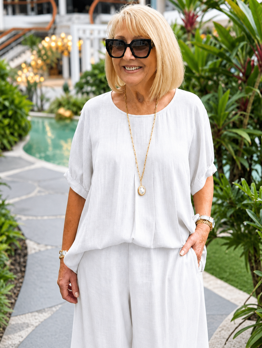 Ilda | Blouse and Shorts Set for Women
