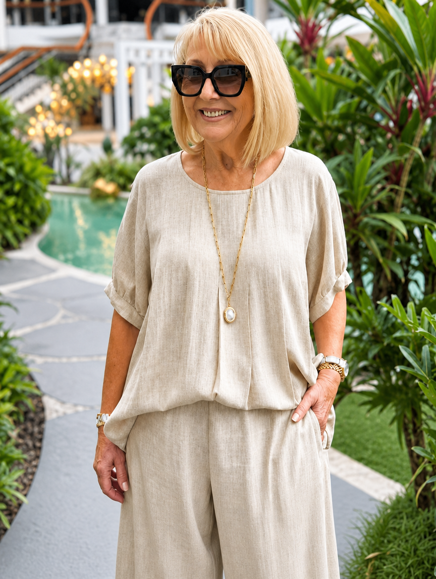 Ilda | Blouse and Shorts Set for Women