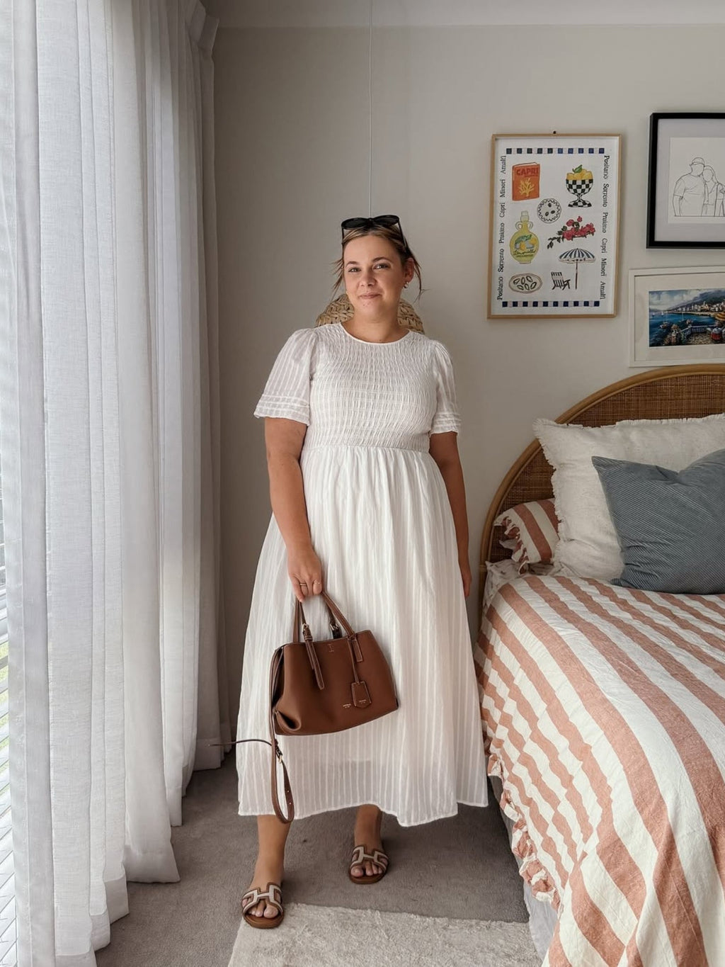 Eleonora | White Midi Dress