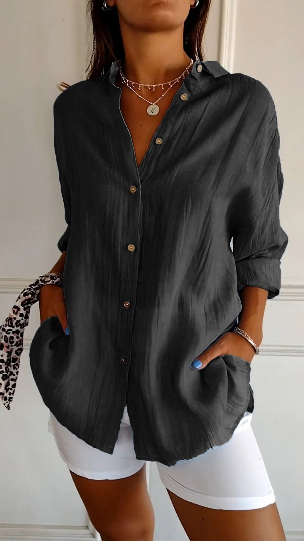 Sasha | Elegant Pleated Vacation Blouse for Women