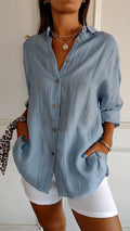 Sasha | Elegant Pleated Vacation Blouse for Women