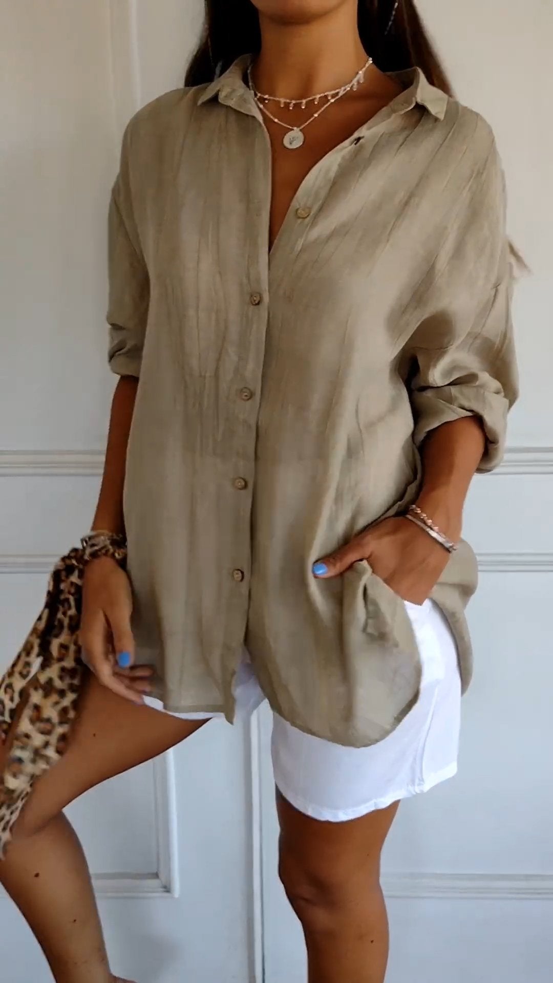 Sasha | Elegant Pleated Vacation Blouse for Women
