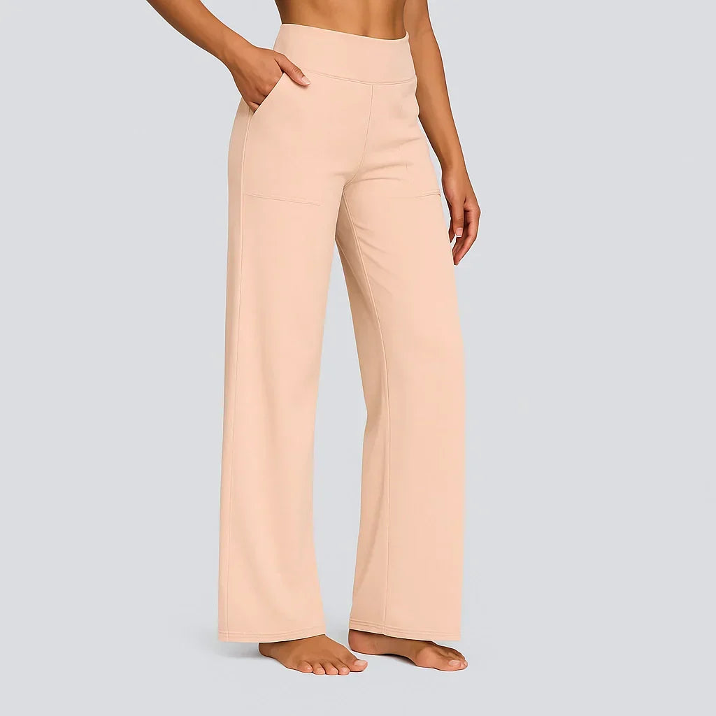 Lambrini | Linen Comfort Trousers for Women