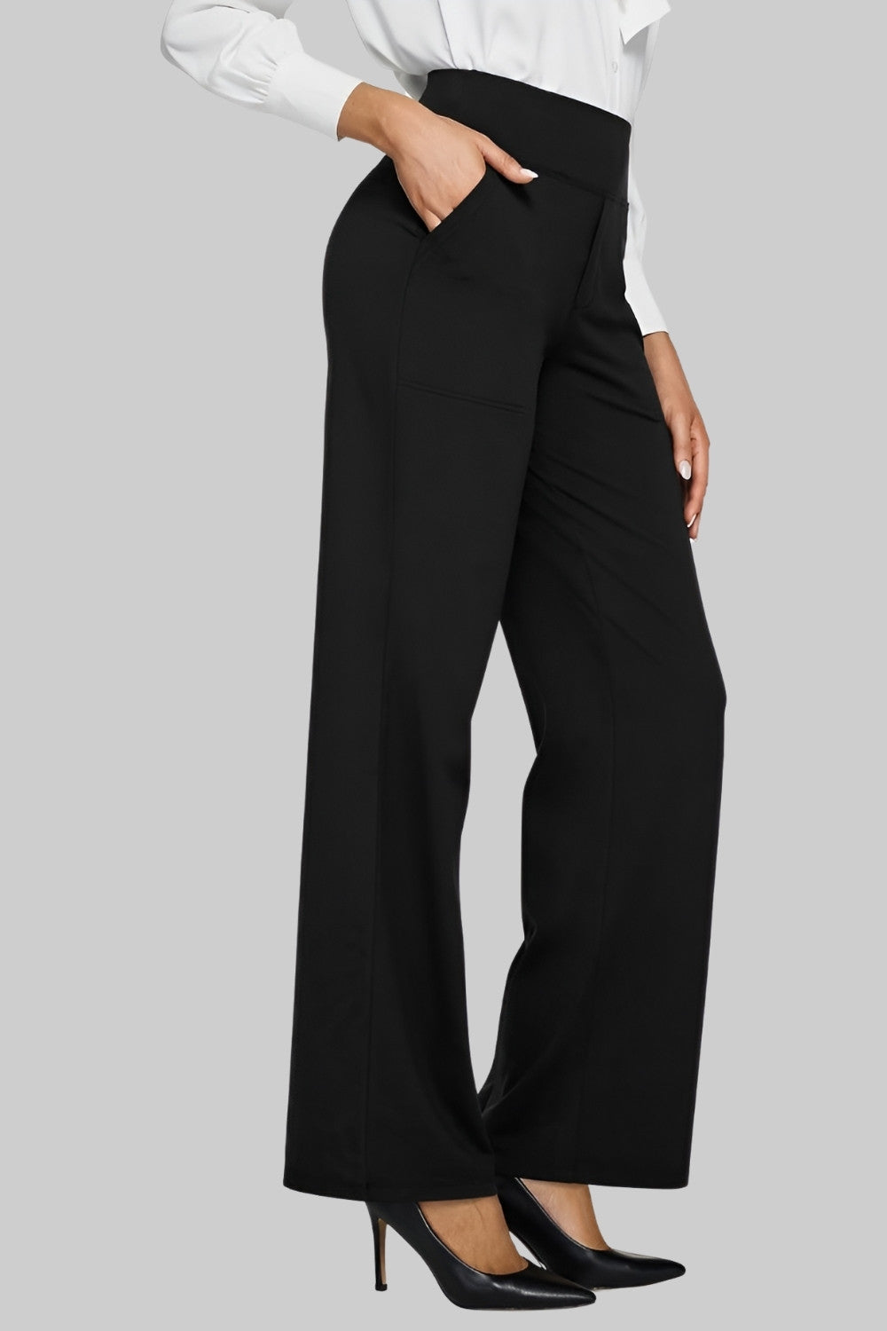 Lambrini | Linen Comfort Trousers for Women