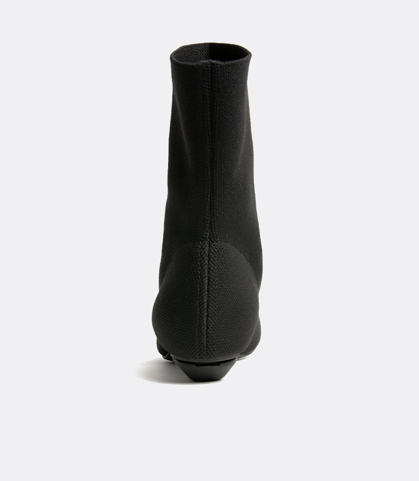 Adeline | Black Knit Pull-On Boots