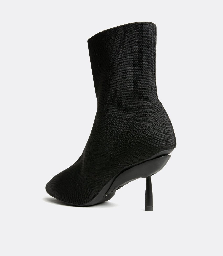 Adeline | Black Knit Pull-On Boots