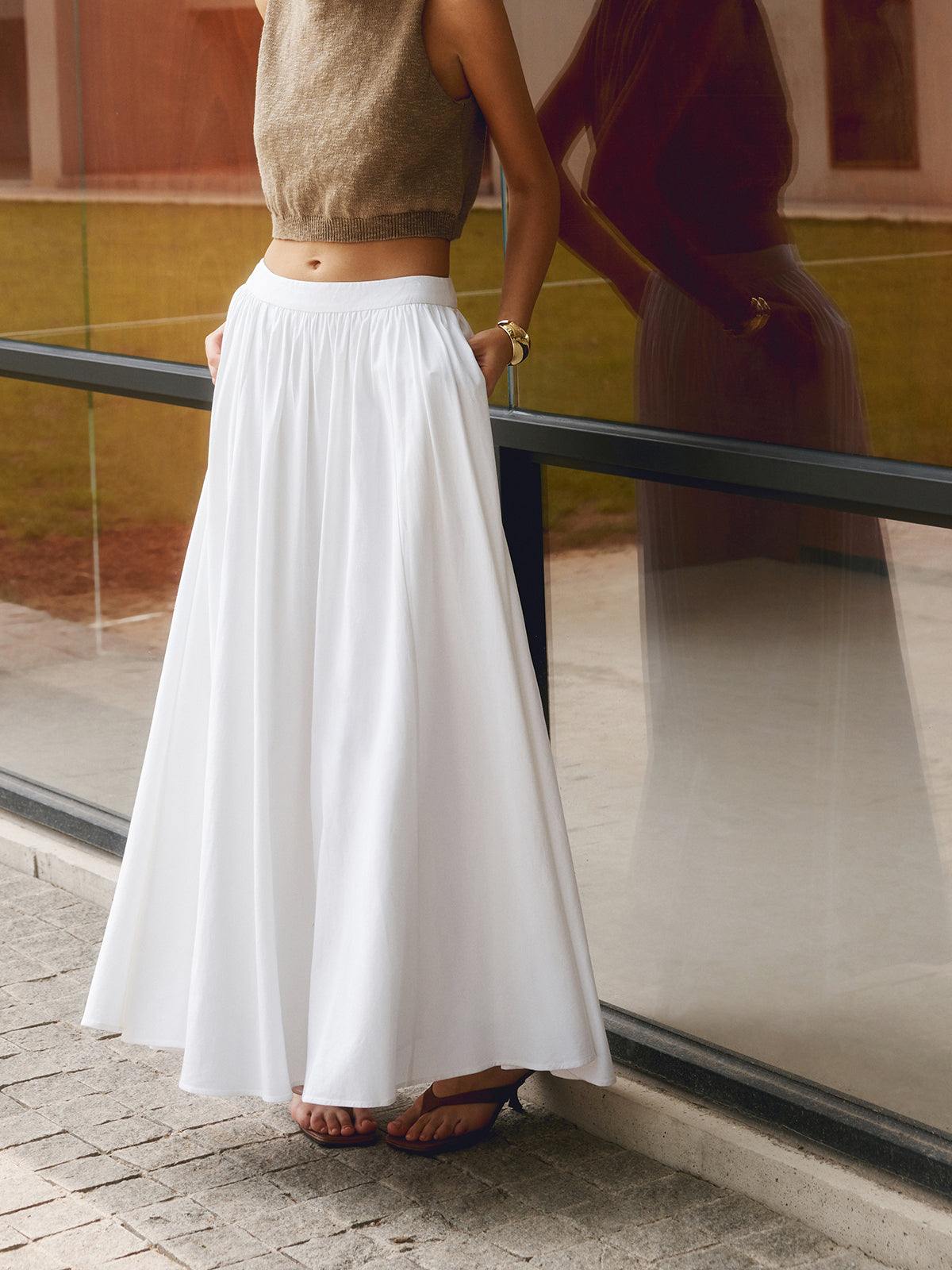 Concha | Flowy Midi Skirt for Women