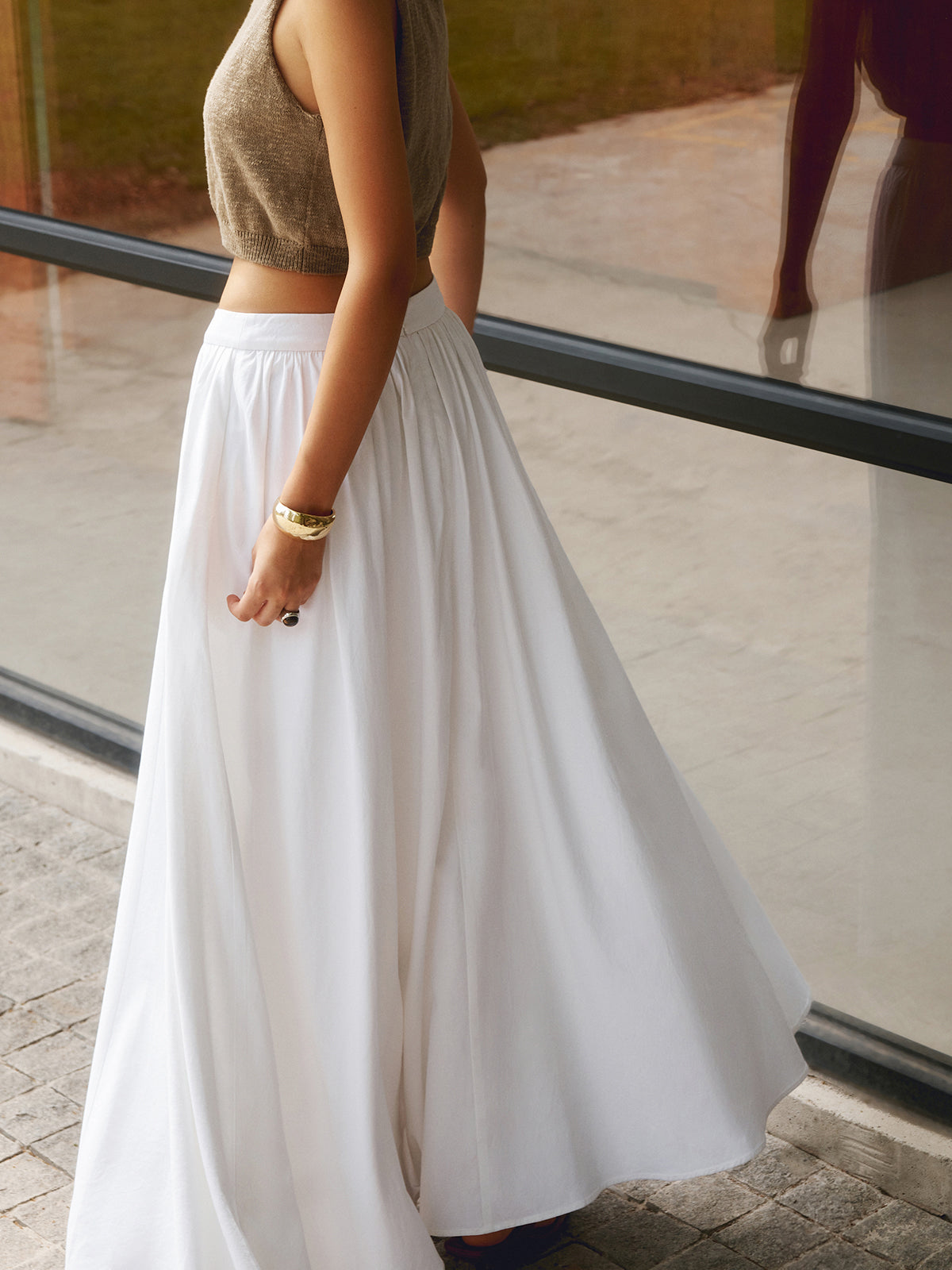 Concha | Flowy Midi Skirt for Women