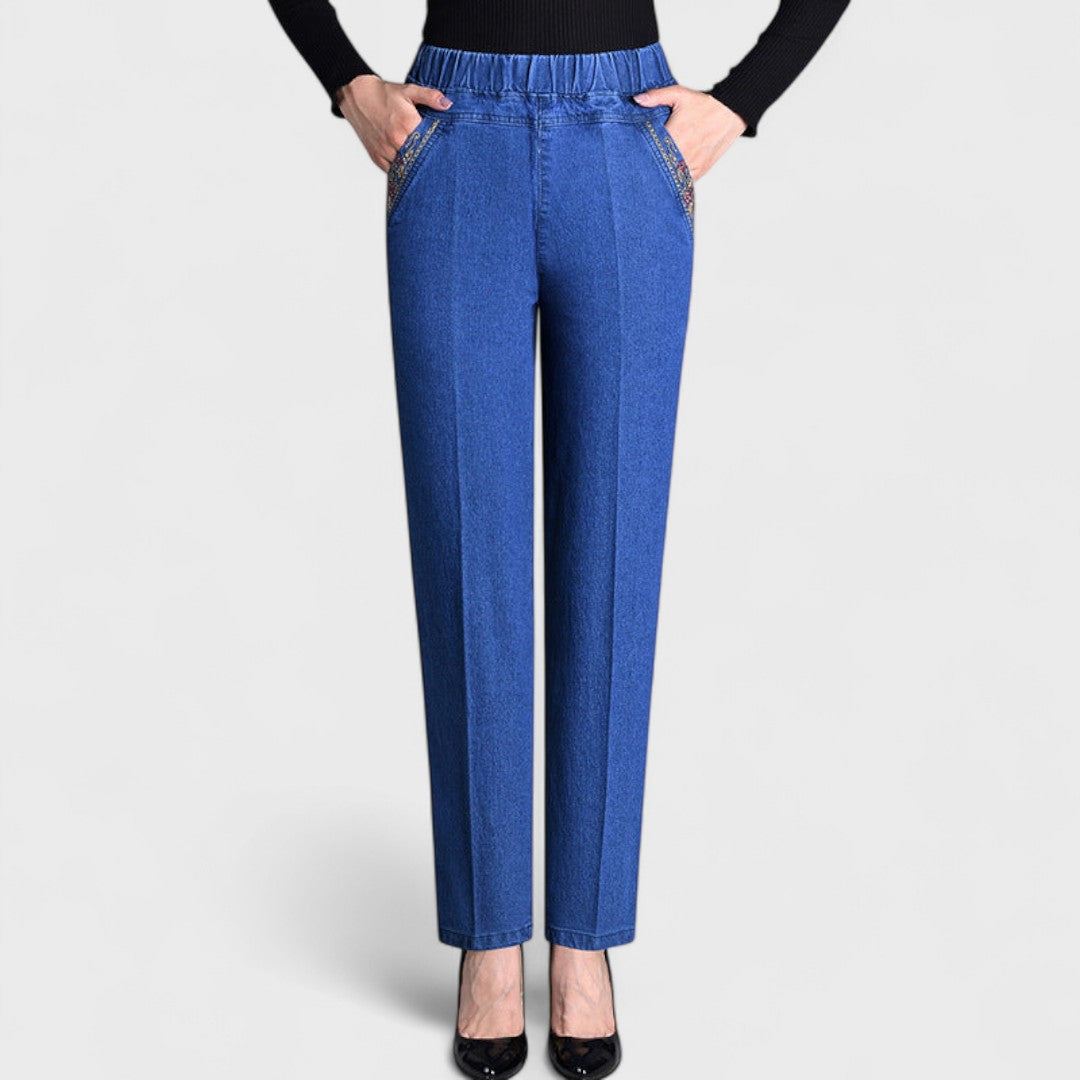 Helena | Elastic Waist Stretch Jeans for Women
