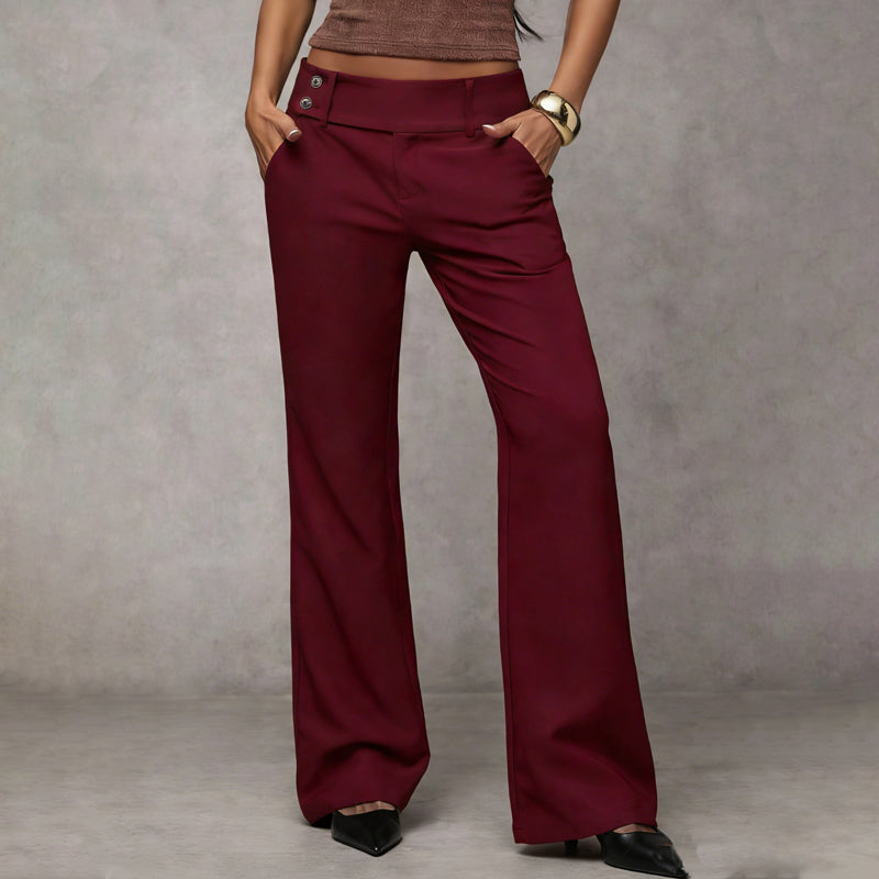 Penelope | Linen Flared Trousers for Women