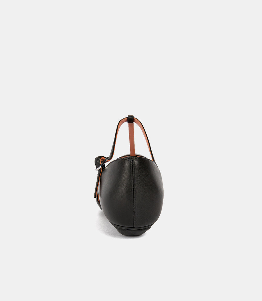 Consuelo | Classic Black T-Strap Heels