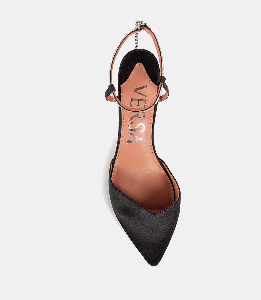 Fiora | Crystal-Embellished Black Pumps