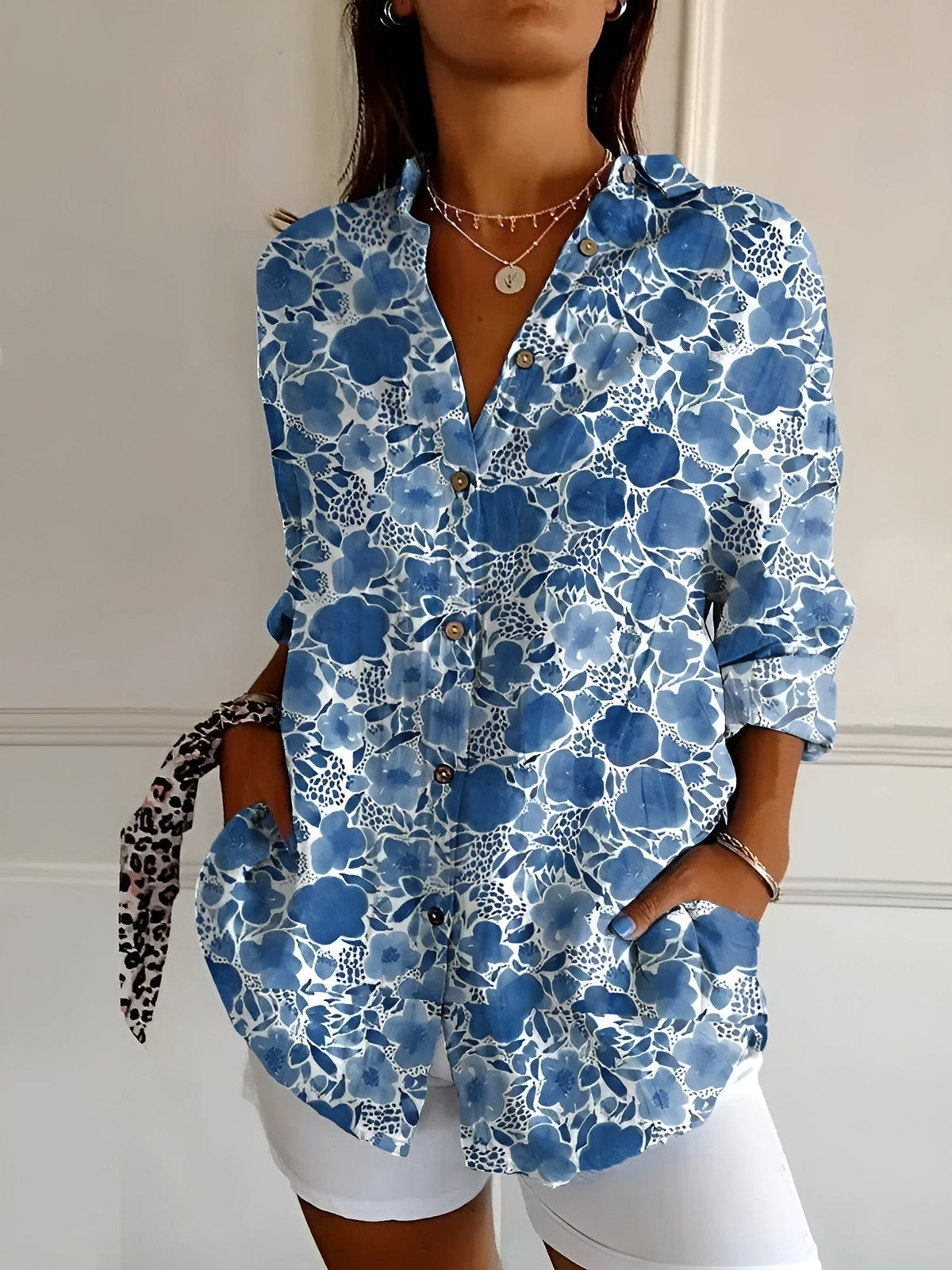 Avril | Chic Blouse with Whimsical Prints for Women