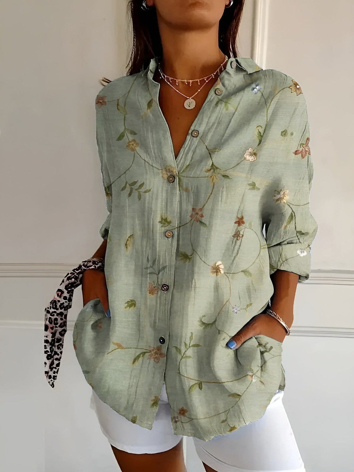 Avril | Chic Blouse with Whimsical Prints for Women