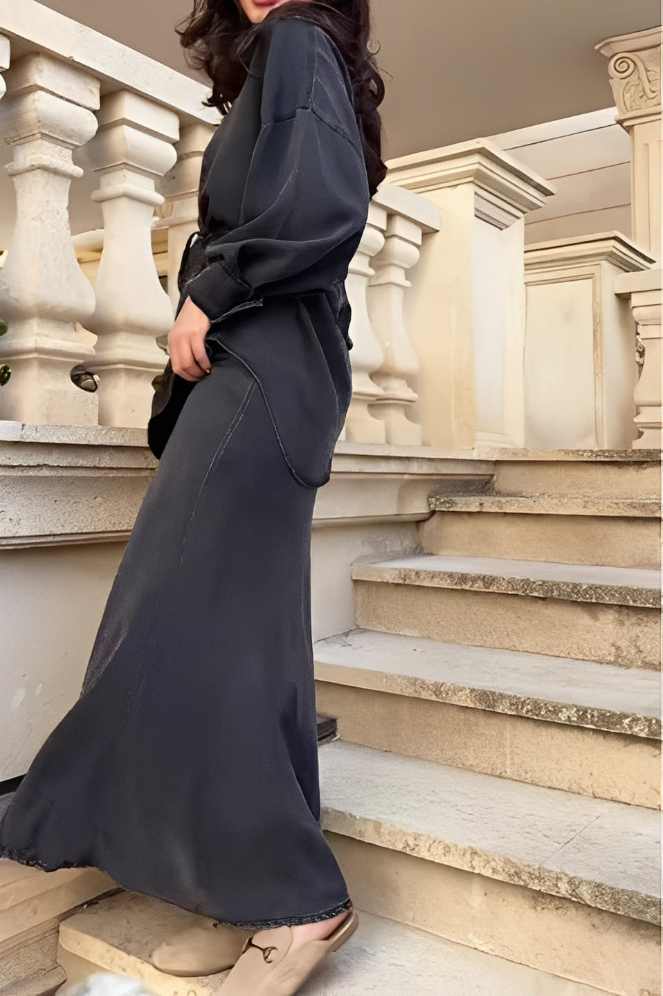 Lisa | Tie-Drawstring Shirt and Skirt Set for Women