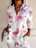 Vanina | Printed Patchwork Short-Sleeve Blouse for Women