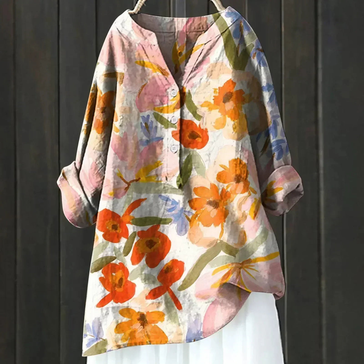 Zara | Chic Blouse with Floral Accents for Women
