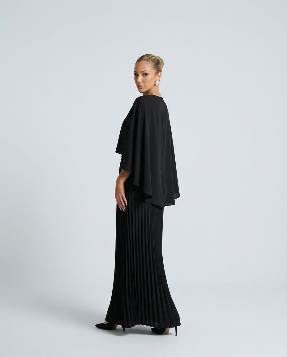 Viviana | Cape Maxi Dress